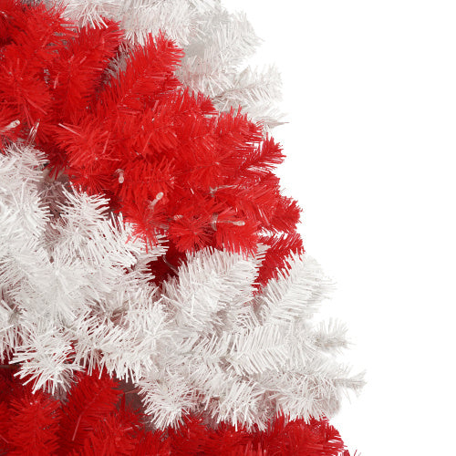 1,8 méteres műfenyő 300 LED-es izzóval és 900 hajlítható ággal, cukorpálcás karácsonyfa ünnepi dekoráció, kreatívan díszített fák, karácsonyfa karácsonyi díszek