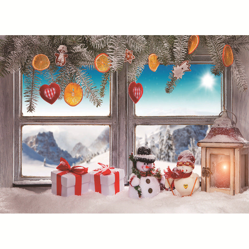 Christmas Background Fabric Snowdrift Festival Photo Party Decoration Background