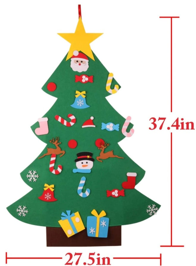 Filc karácsonyfadíszek