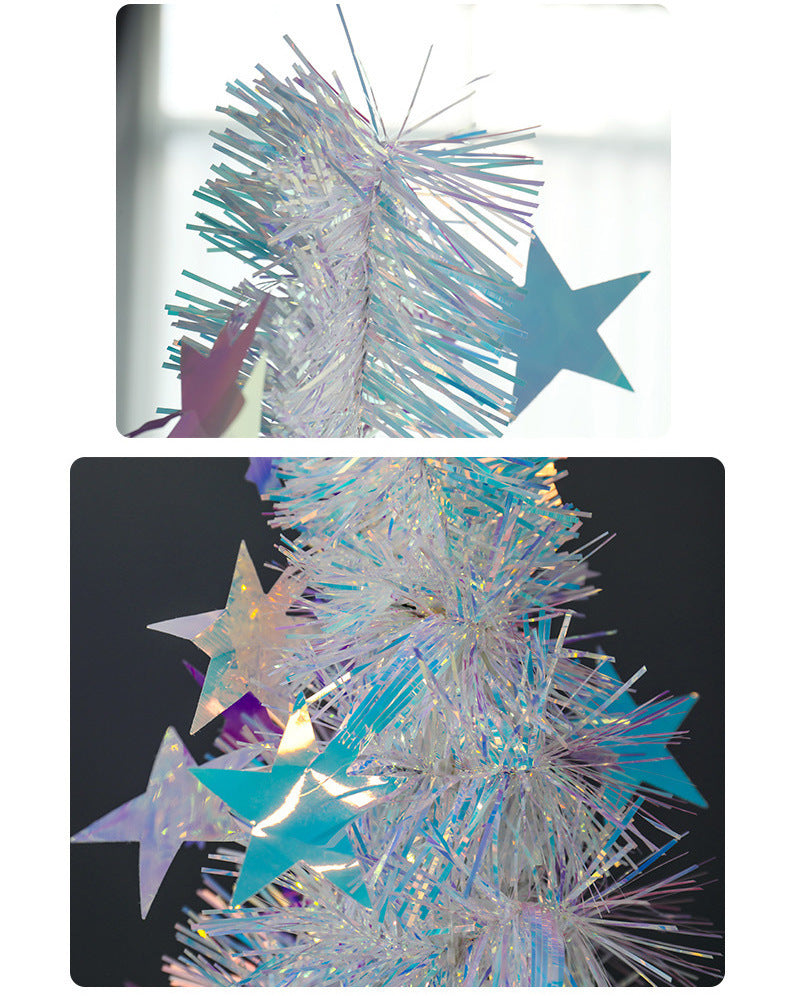 Kreatív ünnepi girland karácsonyfadíszítéssel