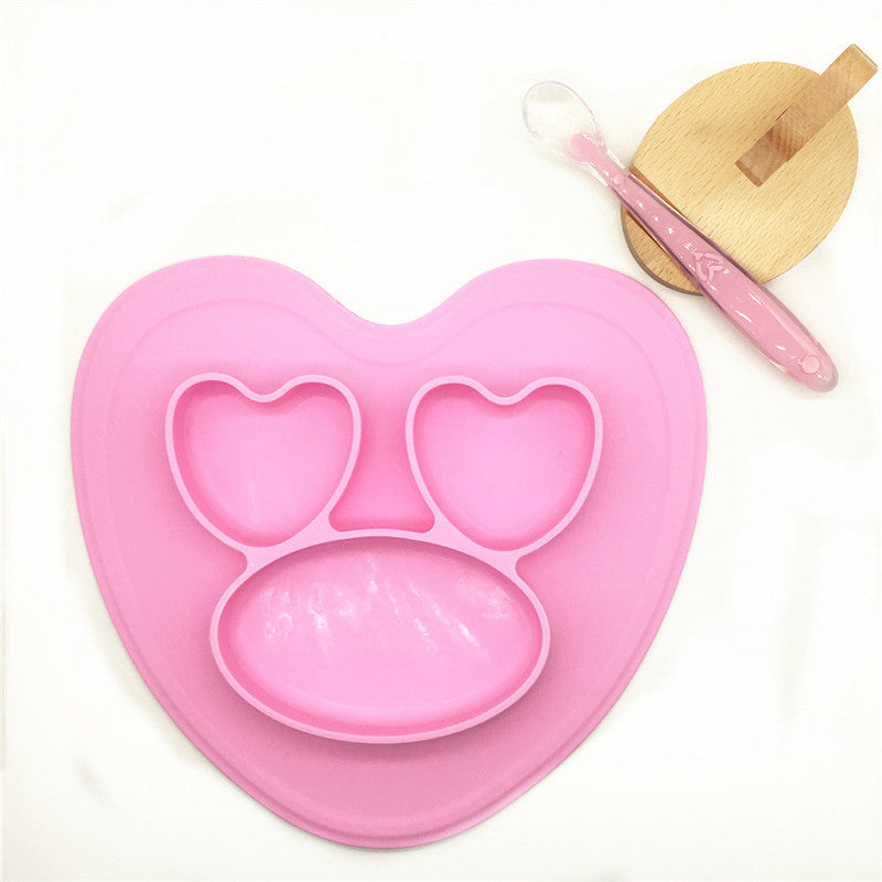 Kisgyermek szilikon vacsora tányér baba tapadókorongos étkészlet