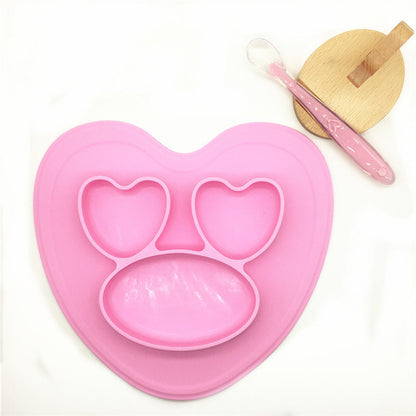 Kisgyermek szilikon vacsora tányér baba tapadókorongos étkészlet