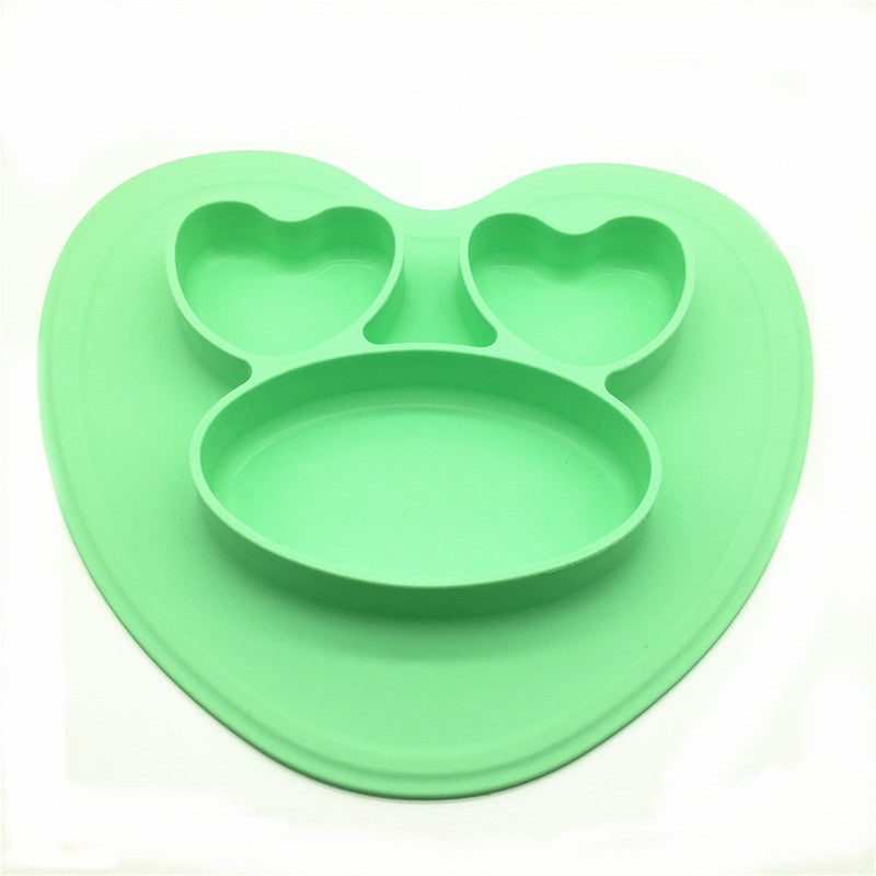 Kisgyermek szilikon vacsora tányér baba tapadókorongos étkészlet