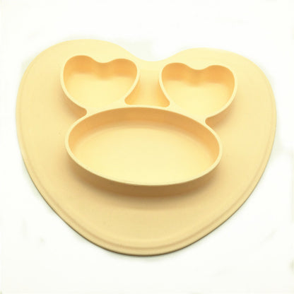 Kisgyermek szilikon vacsora tányér baba tapadókorongos étkészlet