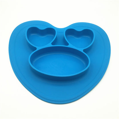 Kisgyermek szilikon vacsora tányér baba tapadókorongos étkészlet