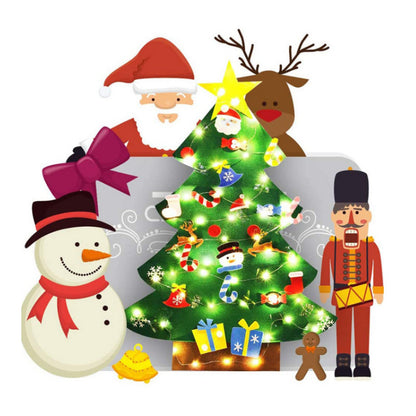 Filc karácsonyfadíszek