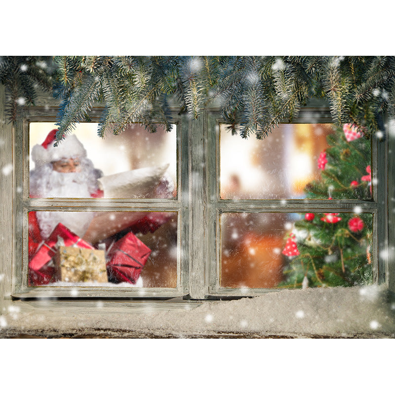 Christmas Background Fabric Snowdrift Festival Photo Party Decoration Background