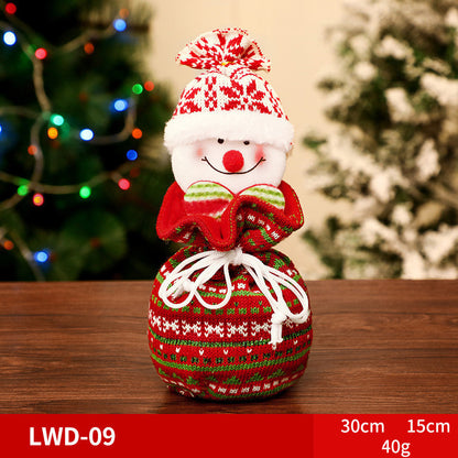 Karácsonyi ajándék hordozható, szálcsiszolt ajándéktáska