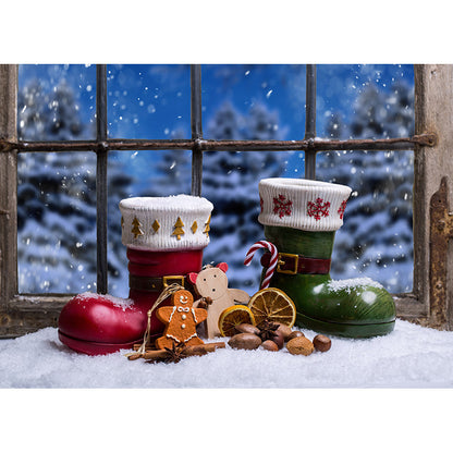 Christmas Background Fabric Snowdrift Festival Photo Party Decoration Background