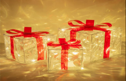 Karácsonyi ajándékdoboz háromrészes ajándékdekorációs készlet