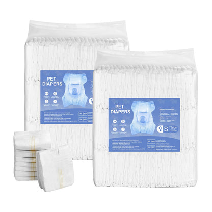 Disposable Dog Diapers, Super Absorbent Female Dog Diapers, 360° Leak-Proof Female Doggy Pet Diaper With Wetness Indicator For Heat Period, Training, Incontinence - S, 144 Count (2 Packs Of 72)