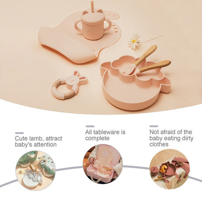 Baba szilikon tál újszülött étkészlet