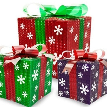 Karácsonyi ajándékdoboz háromrészes ajándékdekorációs készlet